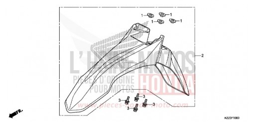 PARAFANGO ANTERIORE CRF250LF di 2015